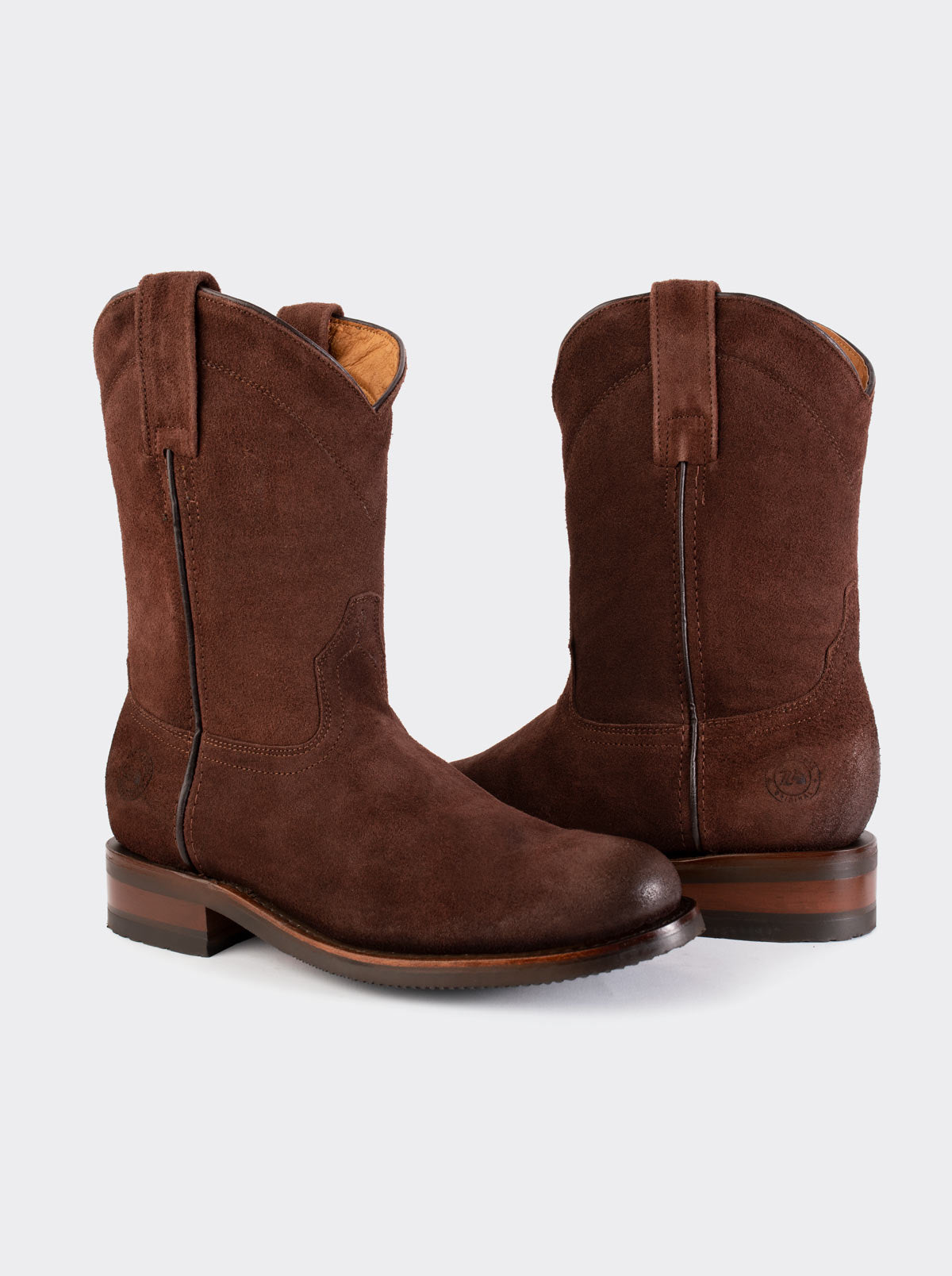 Men's Suede Leather Slip-Resistant Roper Boot Ginger Color Style 1000