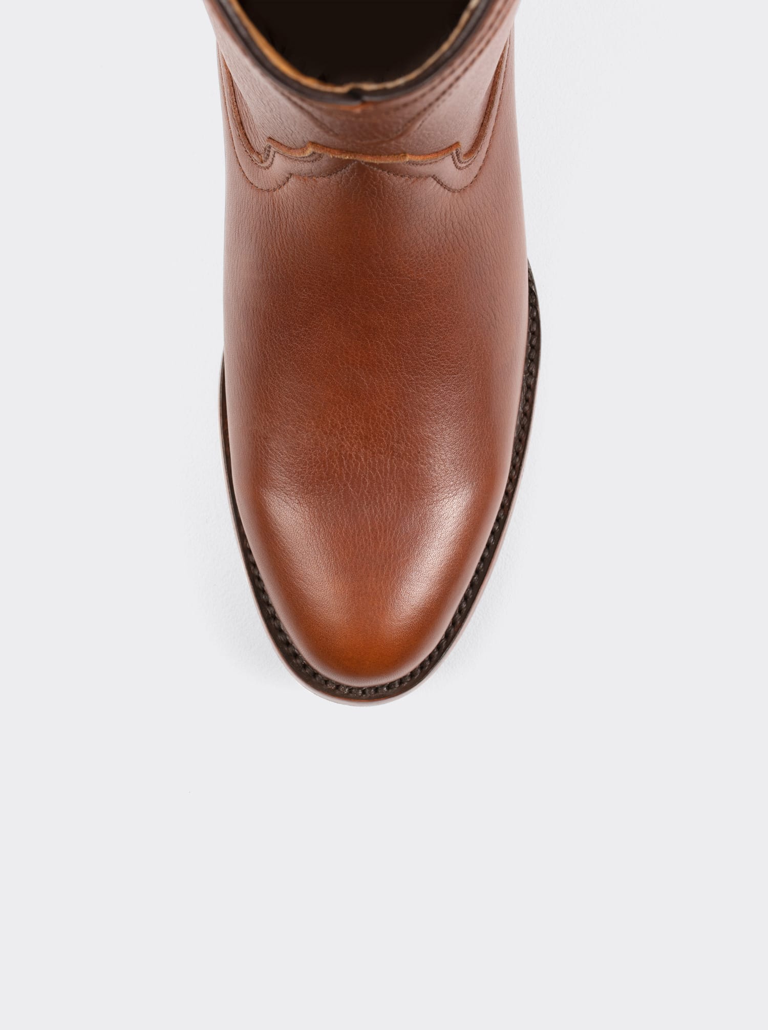 Challenger Mahogany Leather-Soled Roper Boot Style 1004