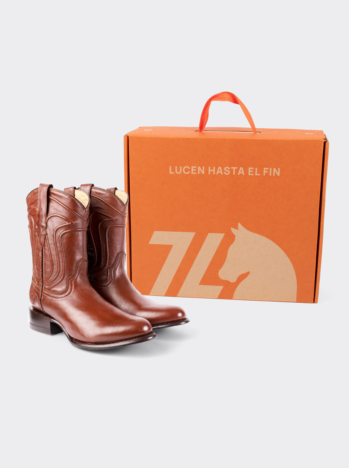 Roper Boot with Lamb Leather Sole Brown Style 1005