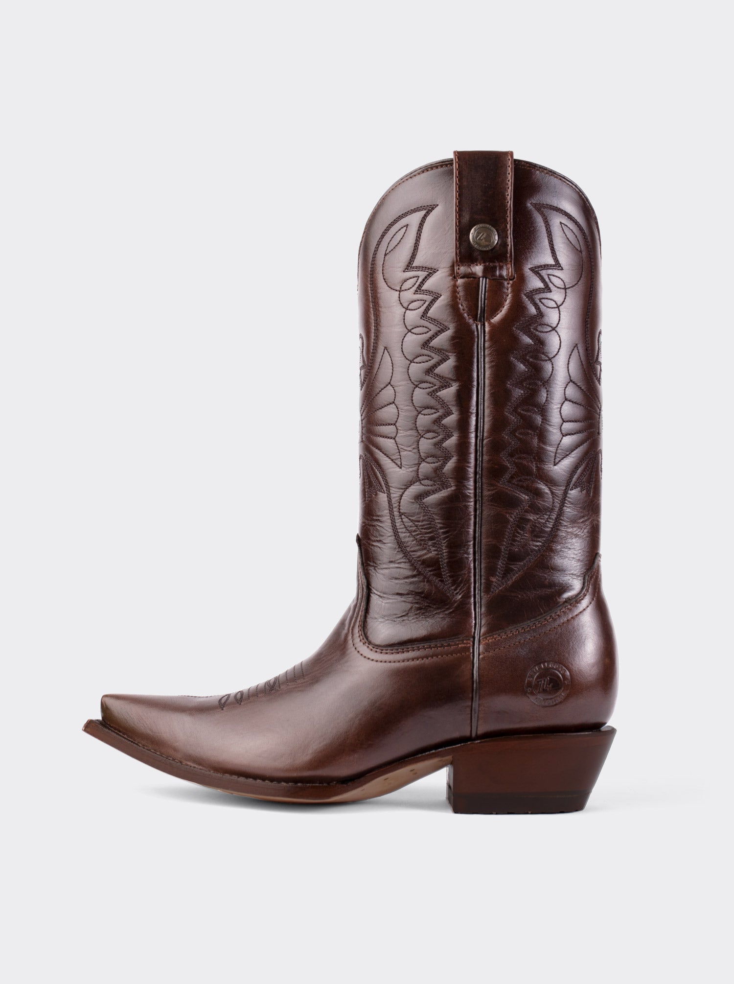 Bota Vaquera Tacón Cubano Olmeca Café Estilo 1041