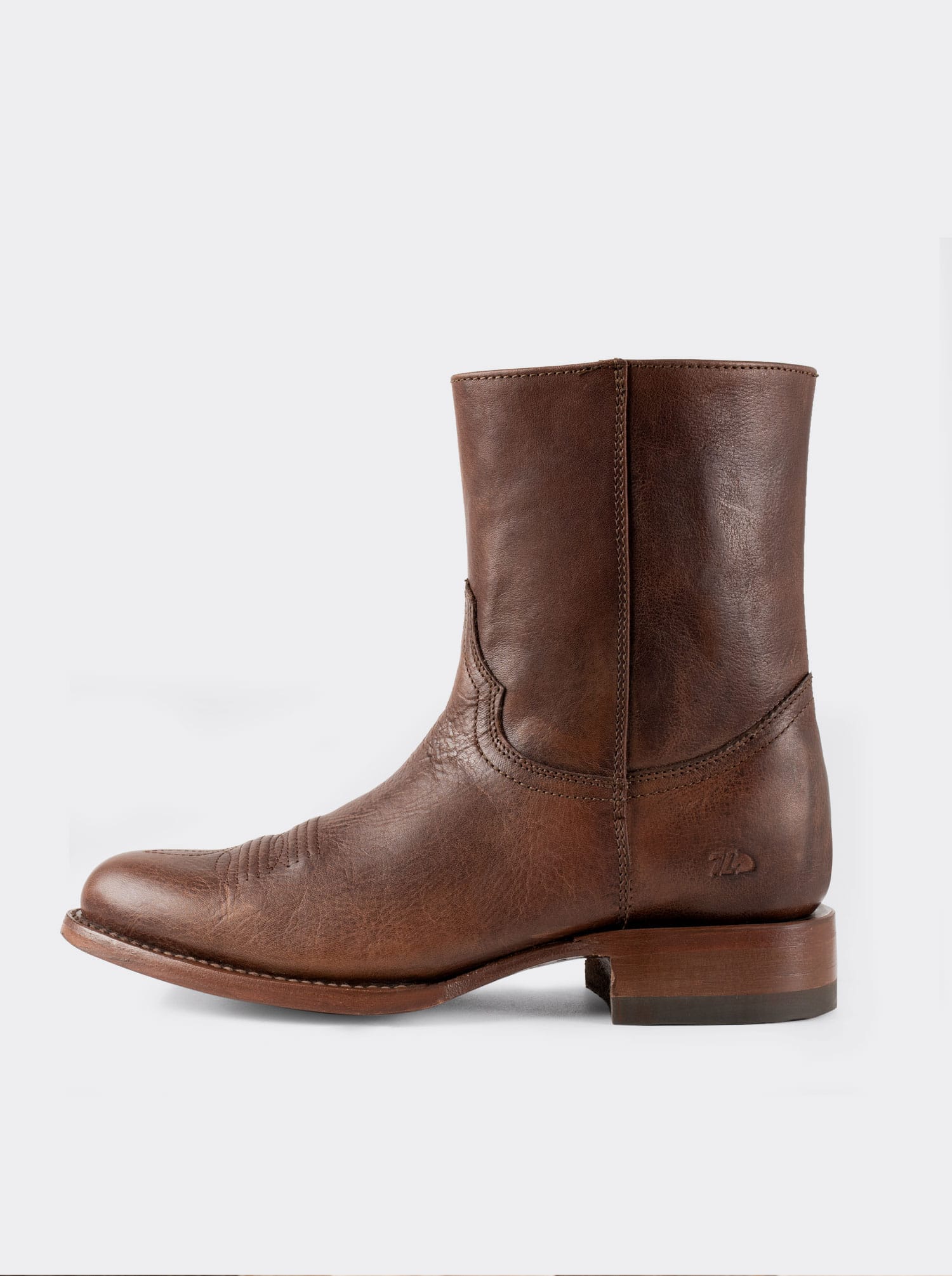 Men's Leather Cowboy Zip Boot Whiskey Paddock Style 11200 – Siete