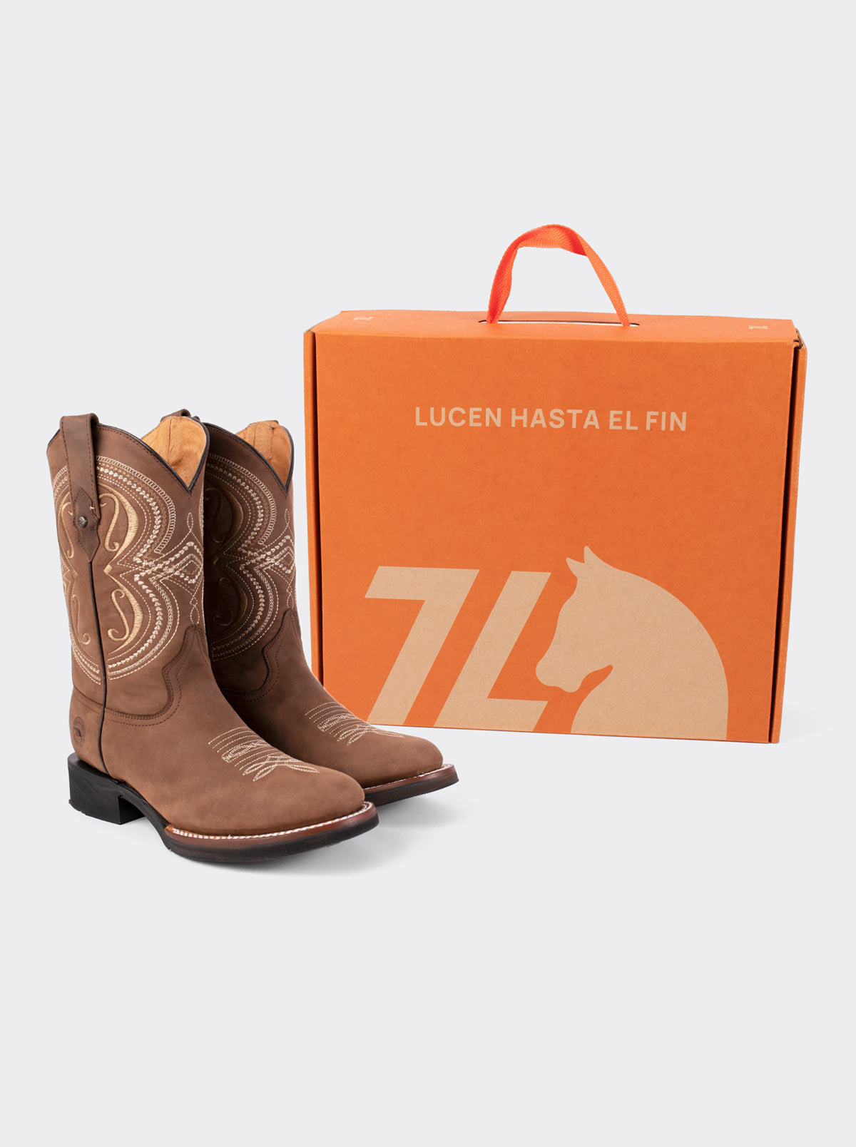Rodeo Oval Boot with Lightweight Sole for Work Crazy Brown 1546