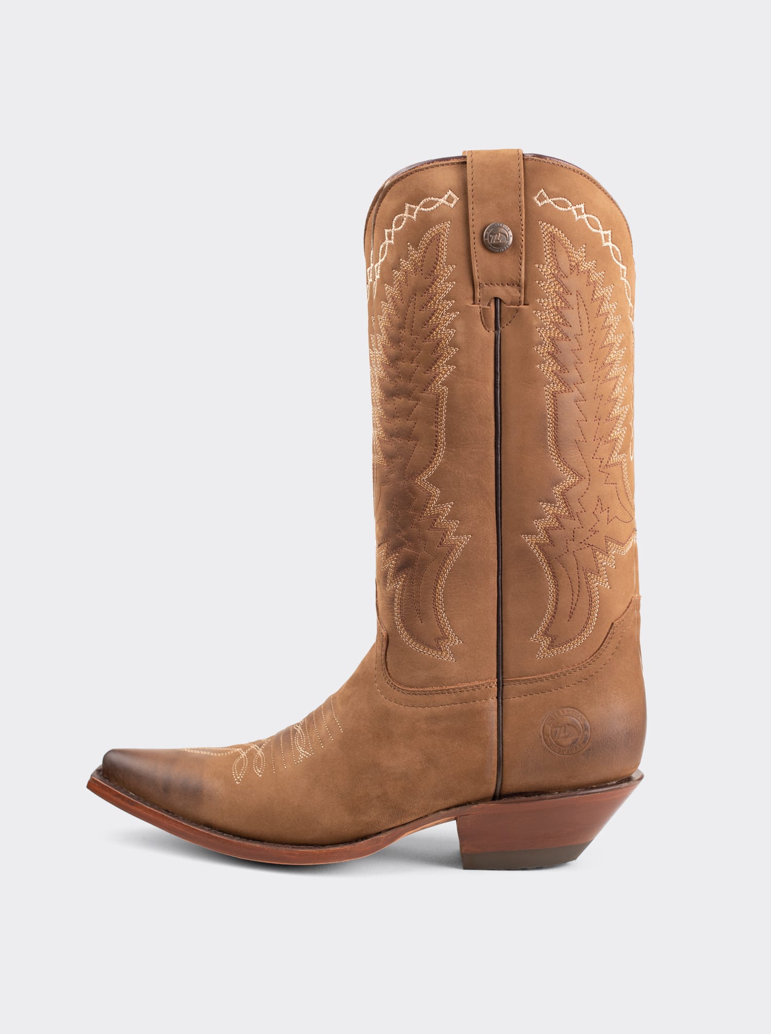 Cuban Heel Cowboy Boot in Terracotta Nobuck Style 1748 – Siete
