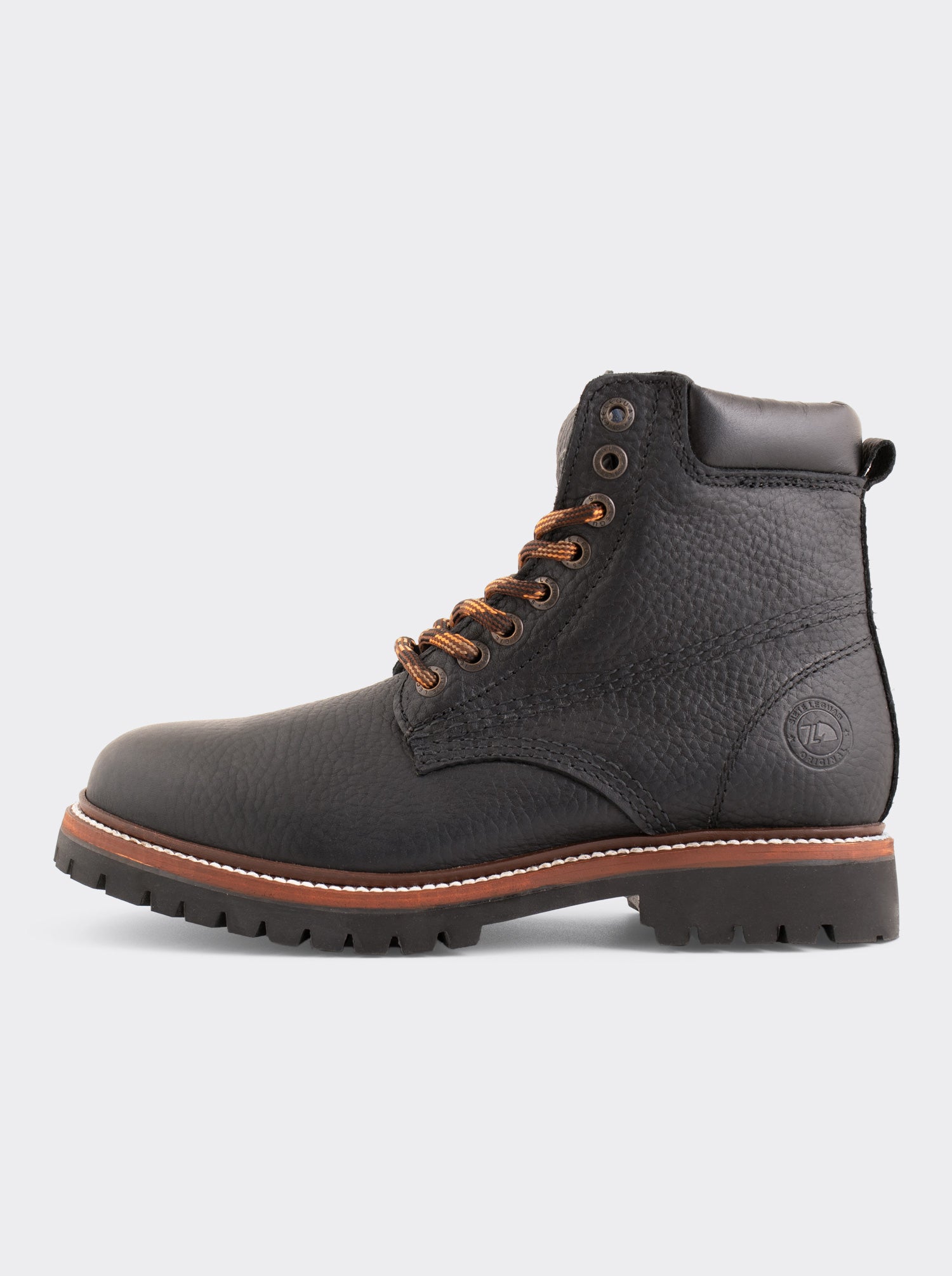 Men's Leather Lace Up Outdoor Boot in Ocher Bull Fight Color Style Haiker 2415