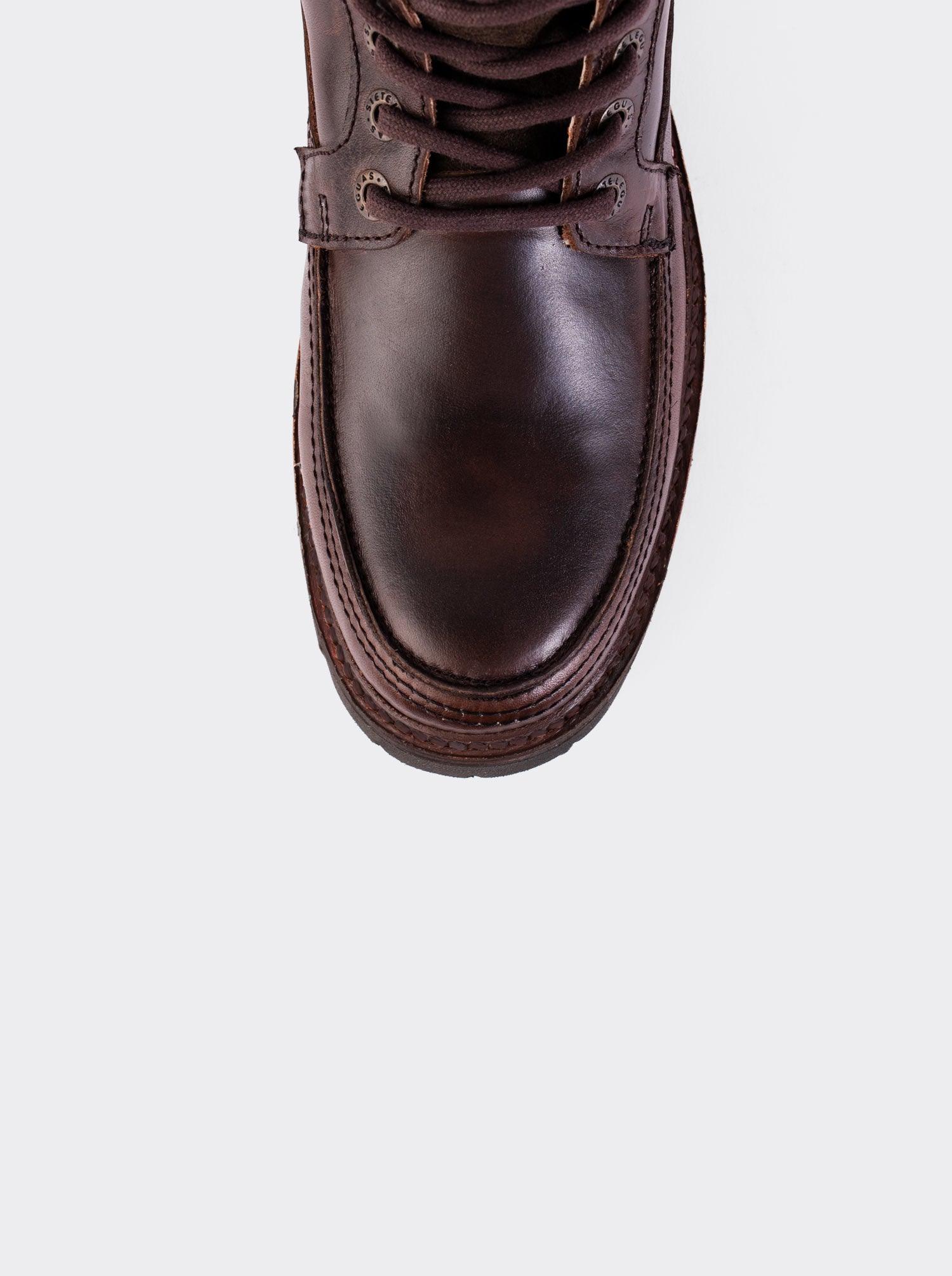 Bota Haiker de Vestir Moc Toe de Piel con Suela Extra Ligera Olmeca Café estilo 2705