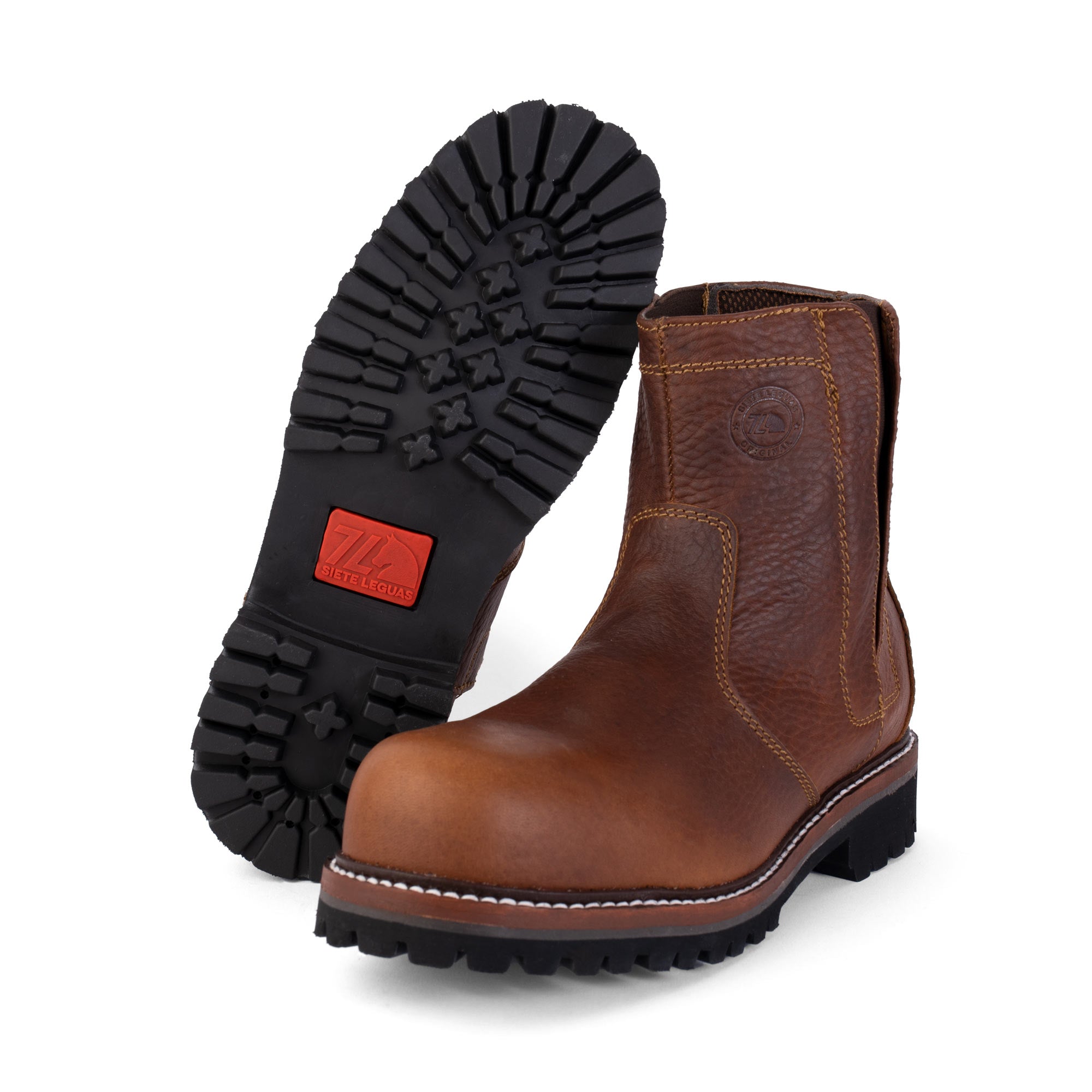 Bota de Trabajo con Casco y con Elástico Bull Fight Ocre Estilo 2727