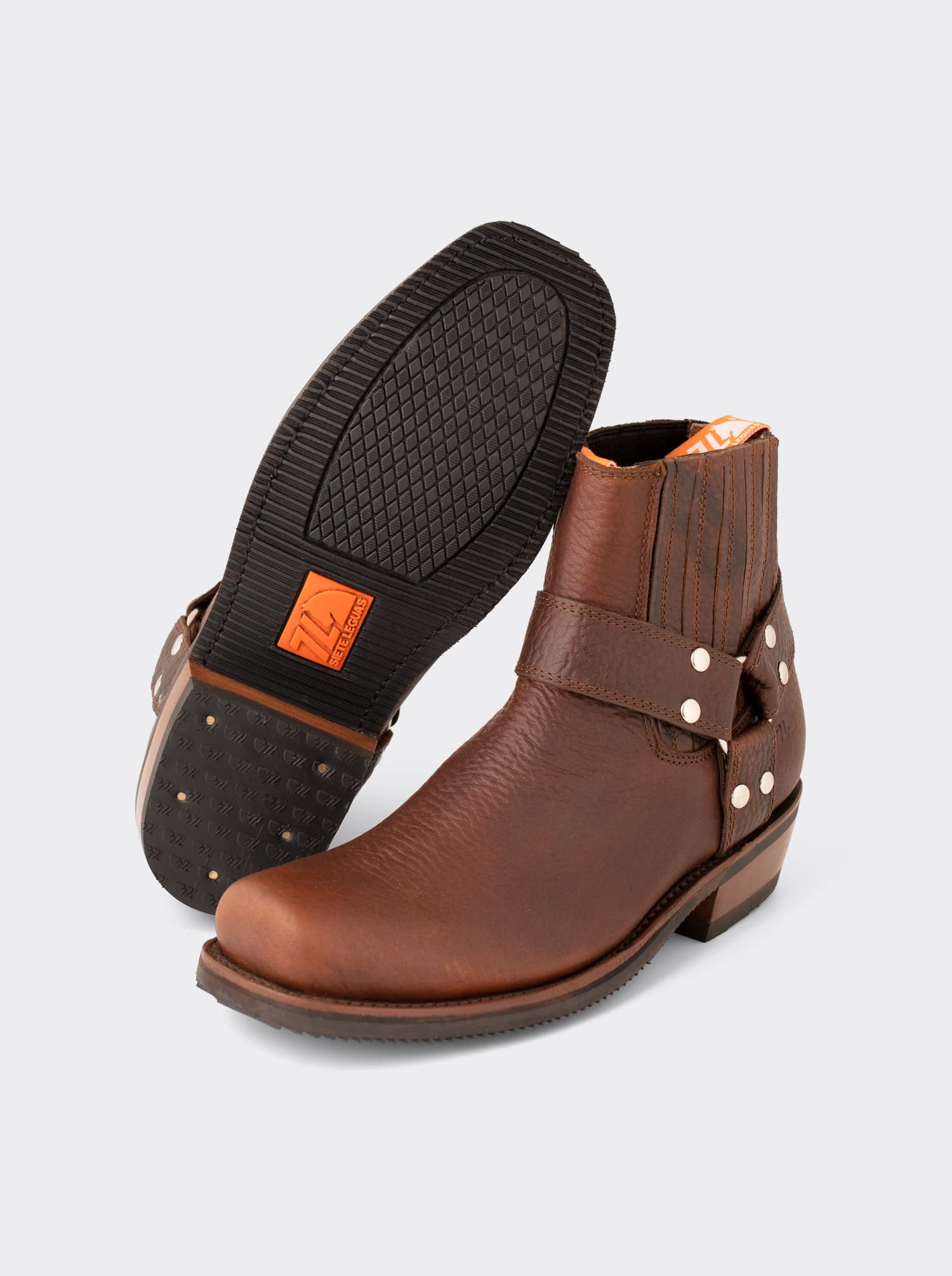 Biker Ankle Boot Bull Fight Ochre Style 3600