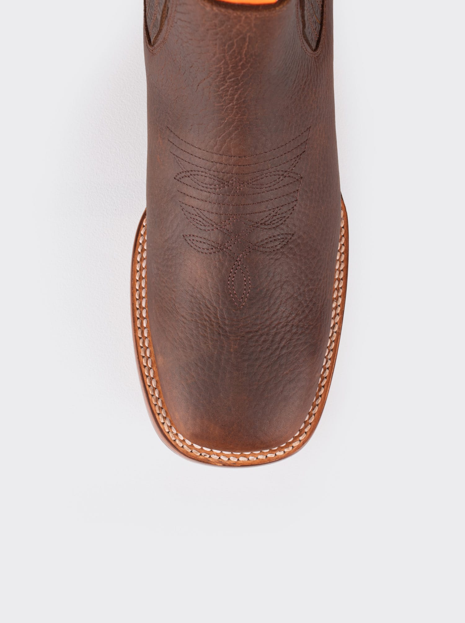 Men's Leather Rodeo Boot with Leather Sole Ocher Bull fight Color Style 3601