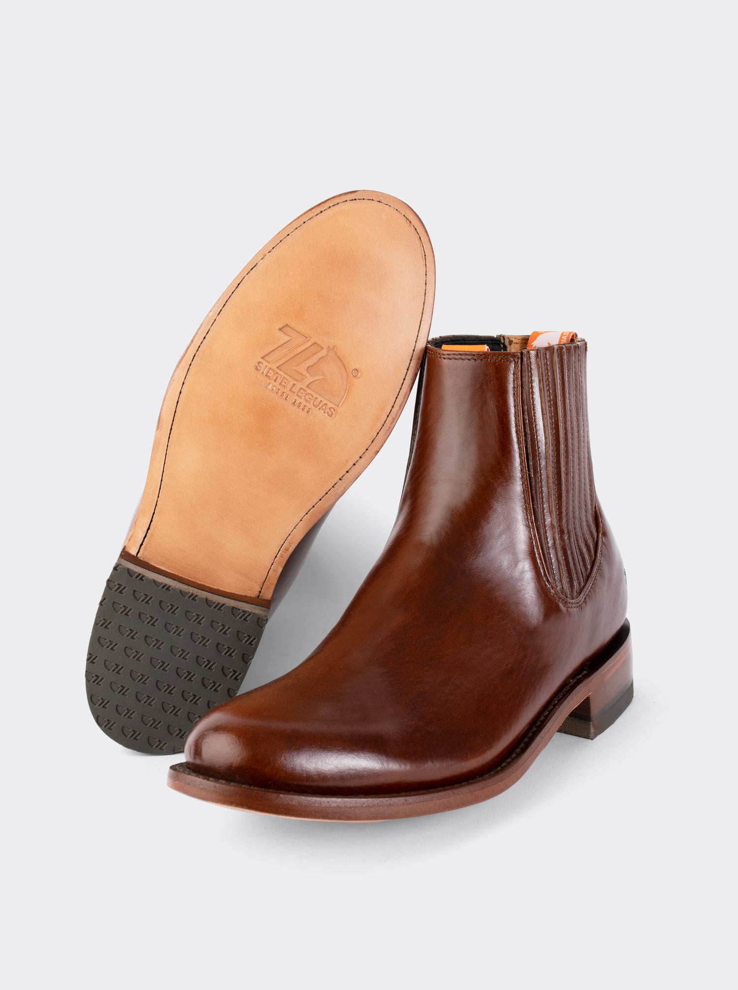 Rainbow Choco Leather Sole Charro Booties Style 6000