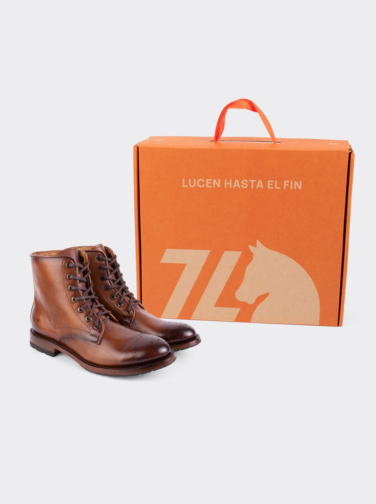 Dress Boot with Double Life Sole, Track Challenger, Mahogany, Style 6303