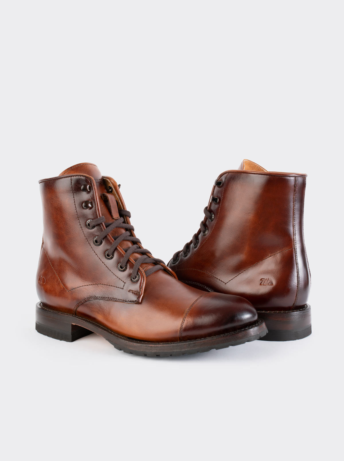 Cap Toe Ankle Boot with Double Life Sole Crazy Café Style 6304