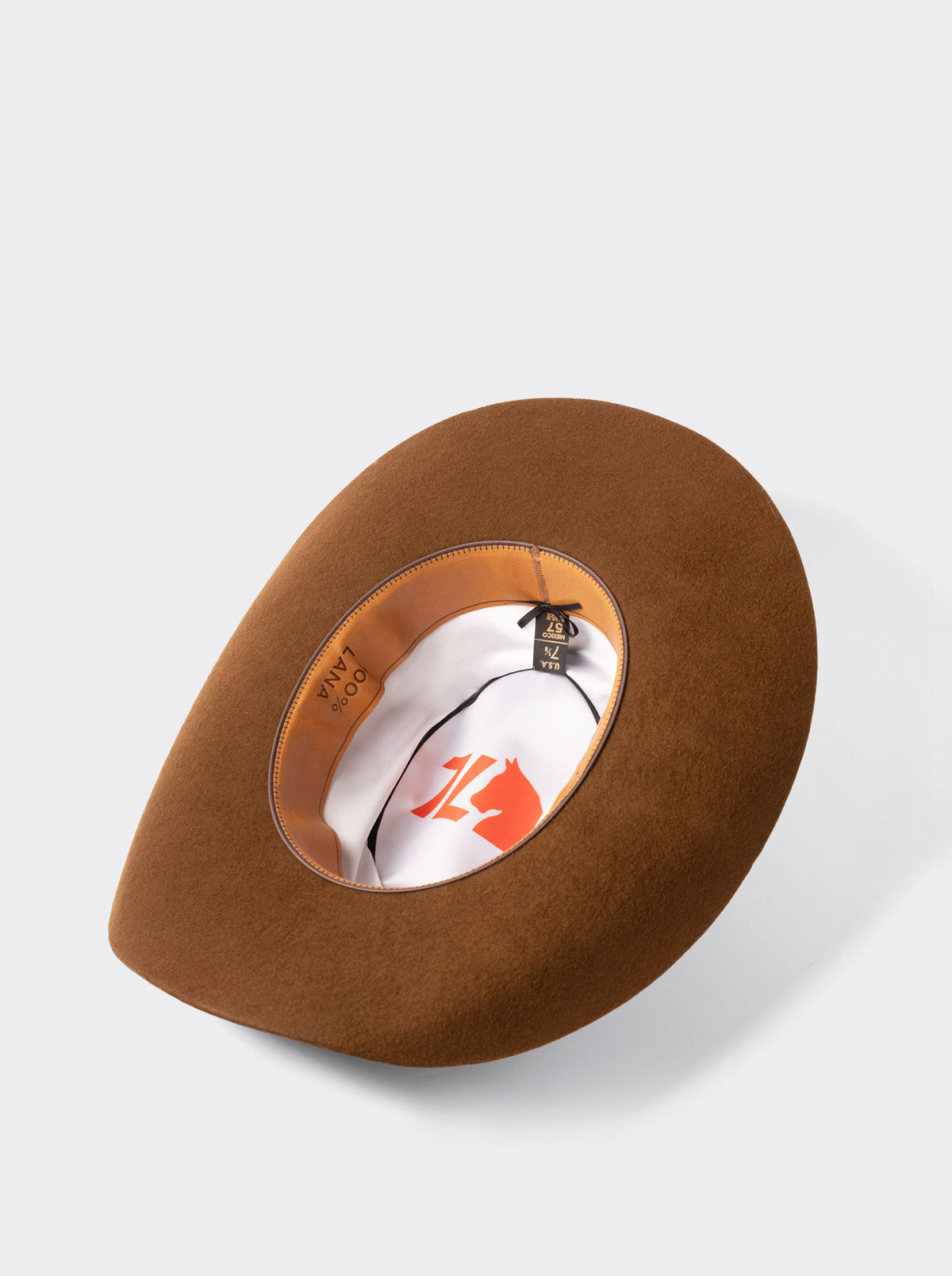 Sombrero Vaquero Unisex Estilo Texana 8 Segundos Lana Tabaco