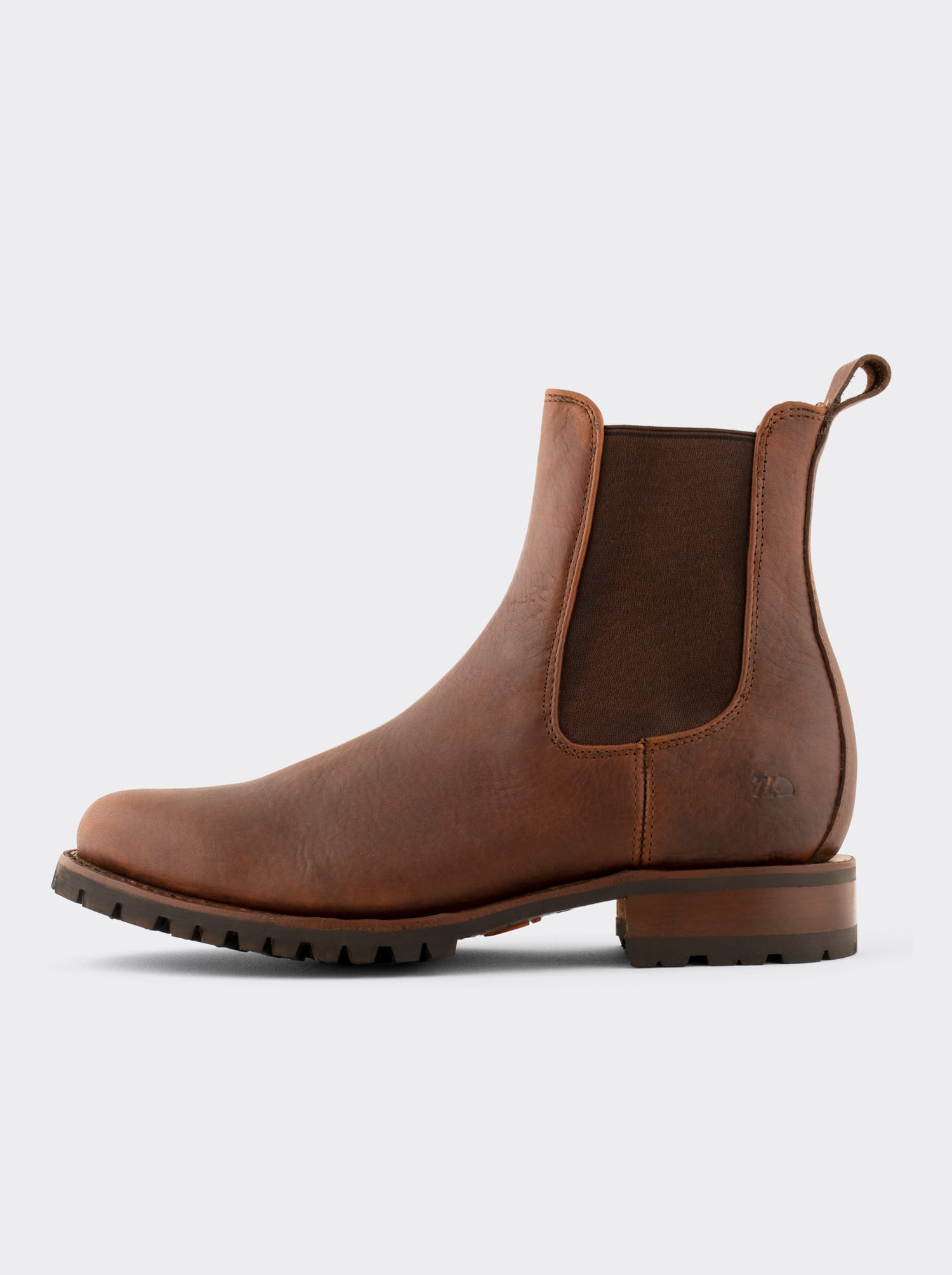 Men's Leather Chelsea Boot with Track Sole Ocher Bull Fight Sole Style 6206