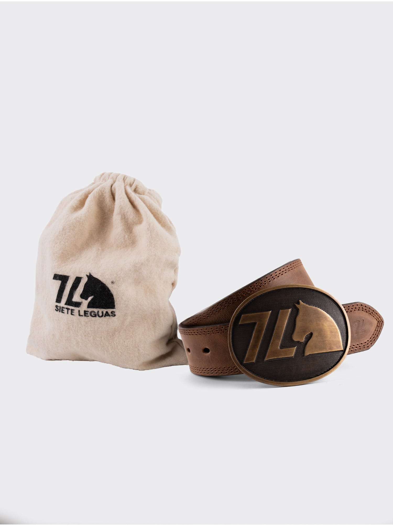 Cinturón Vaquero 7 Leguas Encino Café Estilo 14