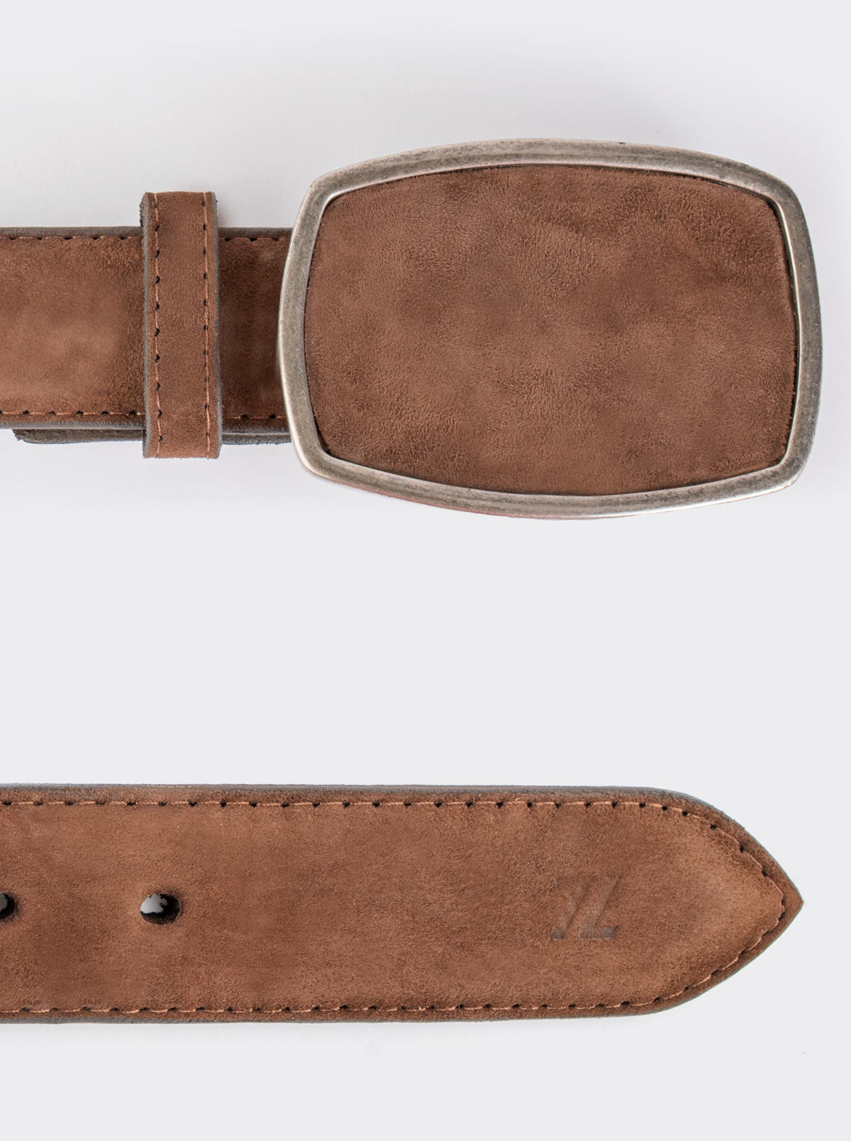 Cinturón Vaquero de Piel Borrego Nobuck Café Estilo 19
