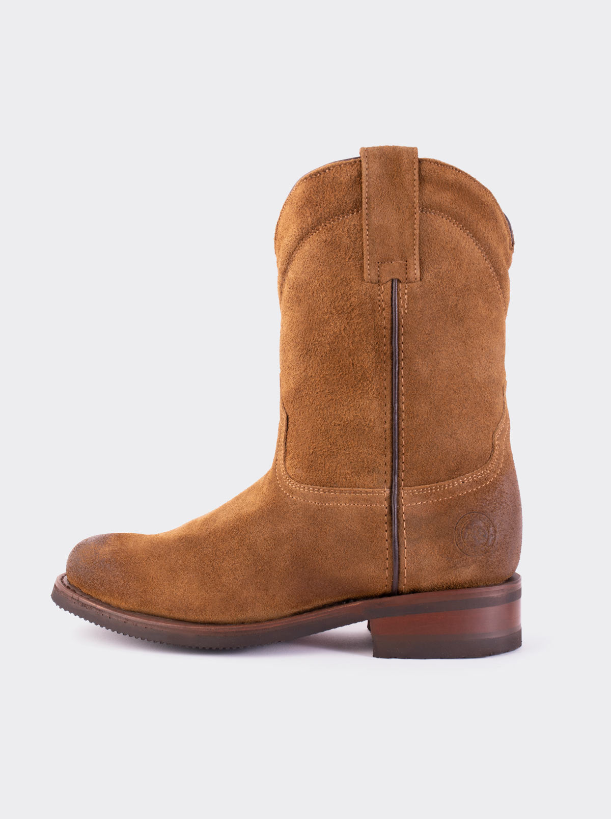 Men's Suede Leather Slip-Resistant Roper Boot Ginger Color Style 1000