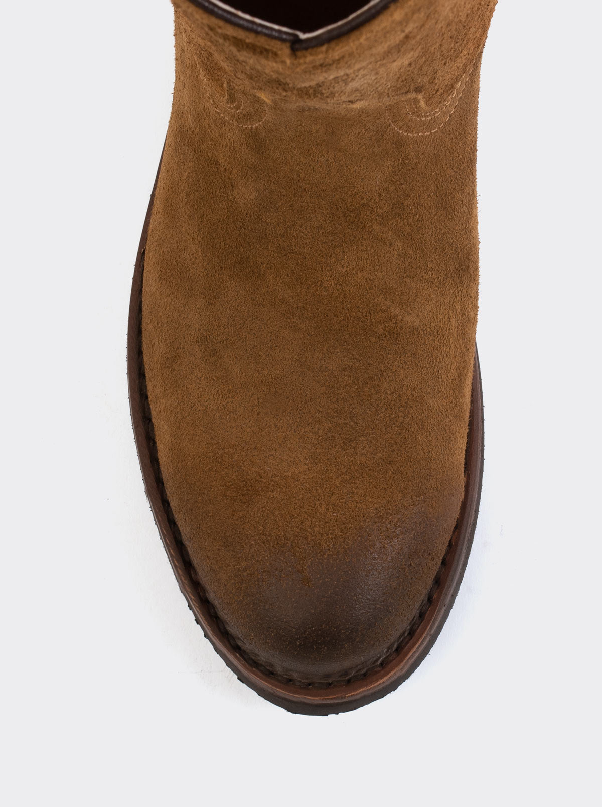 Men's Suede Leather Slip-Resistant Roper Boot Ginger Color Style 1000