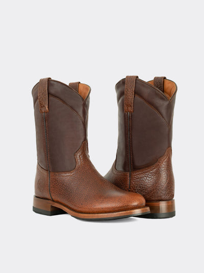 Bota Roper con Suela Doble Vida Antiderrapante Bisonte Americano Whiskey Estilo 1000
