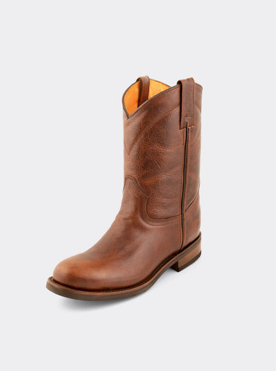 Vibram® Oil Resistant Sole Roper Boot in Paddock Whiskey Style 1000