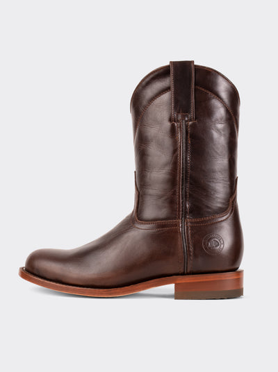 Men's Leather Roper Boot Leather Sole Honey Olmeca Style 1000
