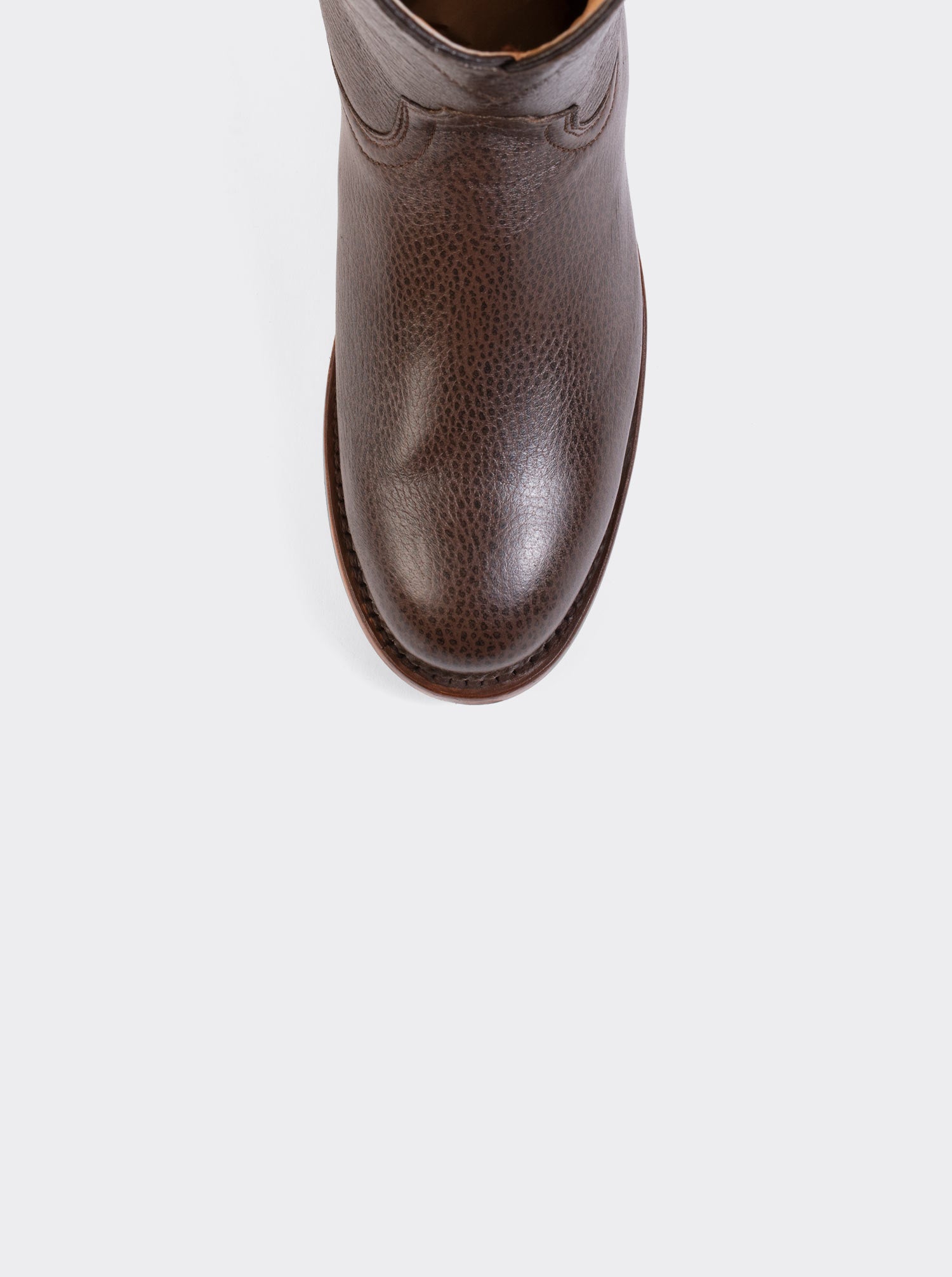 Men's Leather Roper Boot Brown Crazy Color Style 1000