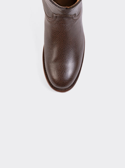 Men's Leather Roper Boot Brown Crazy Color Style 1000