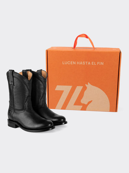 Bota Roper con Suela de Cuero Nessy Negro Estilo 1000