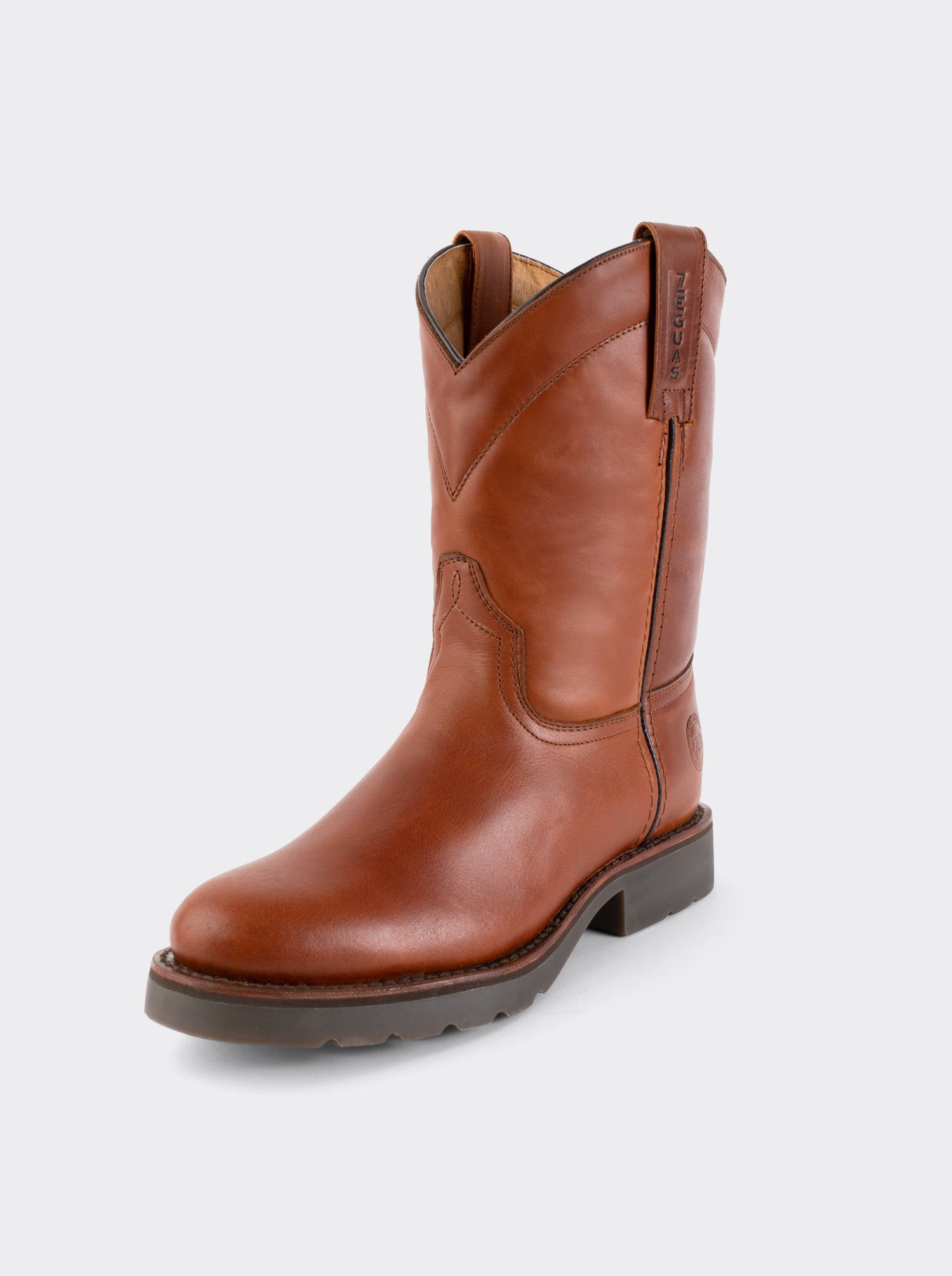 Men’s Leather Roper Boot with Oil Resistant Work Sole Ocher Bull Fight Style 1000
