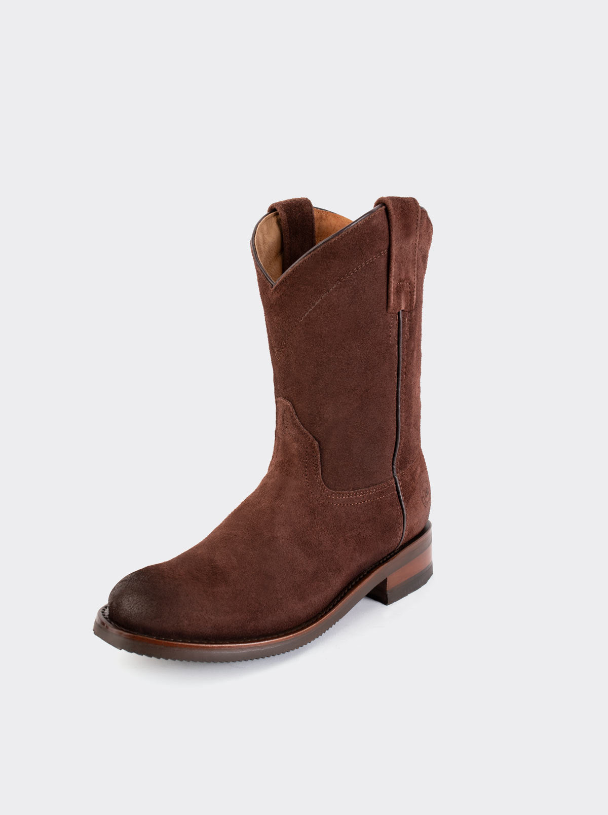 Men's Suede Leather Slip-Resistant Roper Boot Ginger Color Style 1000