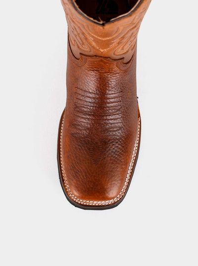 Light Rodeo Work Boot in Bull Fight Ocher Style 1545