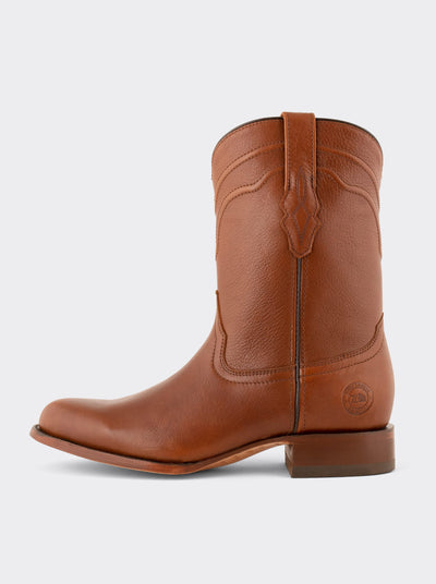 Challenger Mahogany Leather-Soled Roper Boot Style 1004