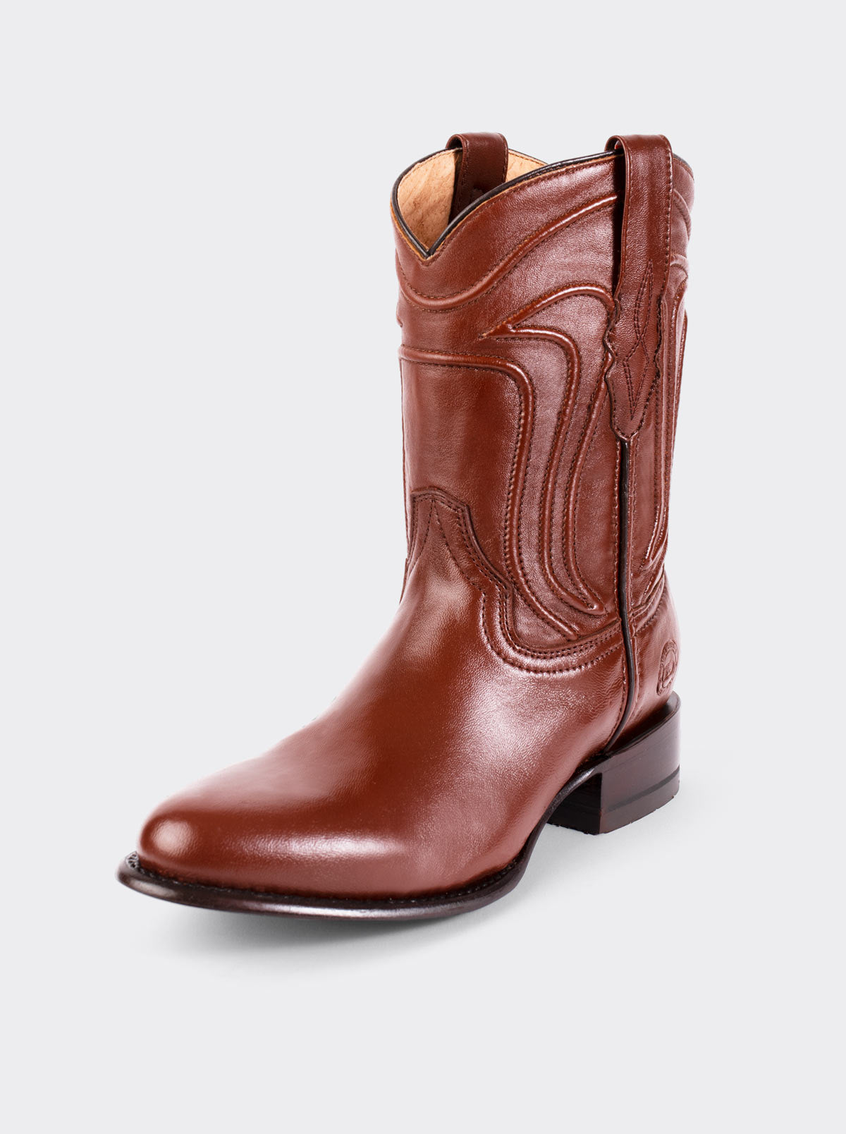 Roper Boot with Lamb Leather Sole Brown Style 1005