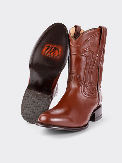 Roper Boot with Lamb Leather Sole Brown Style 1005
