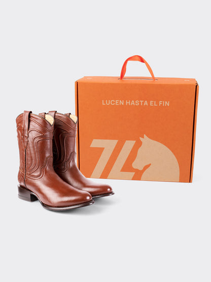 Roper Boot with Lamb Leather Sole Brown Style 1005