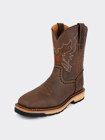 Men's Leather Rodeo Lightweight Work Boot Brown Crazy Color Style 1555