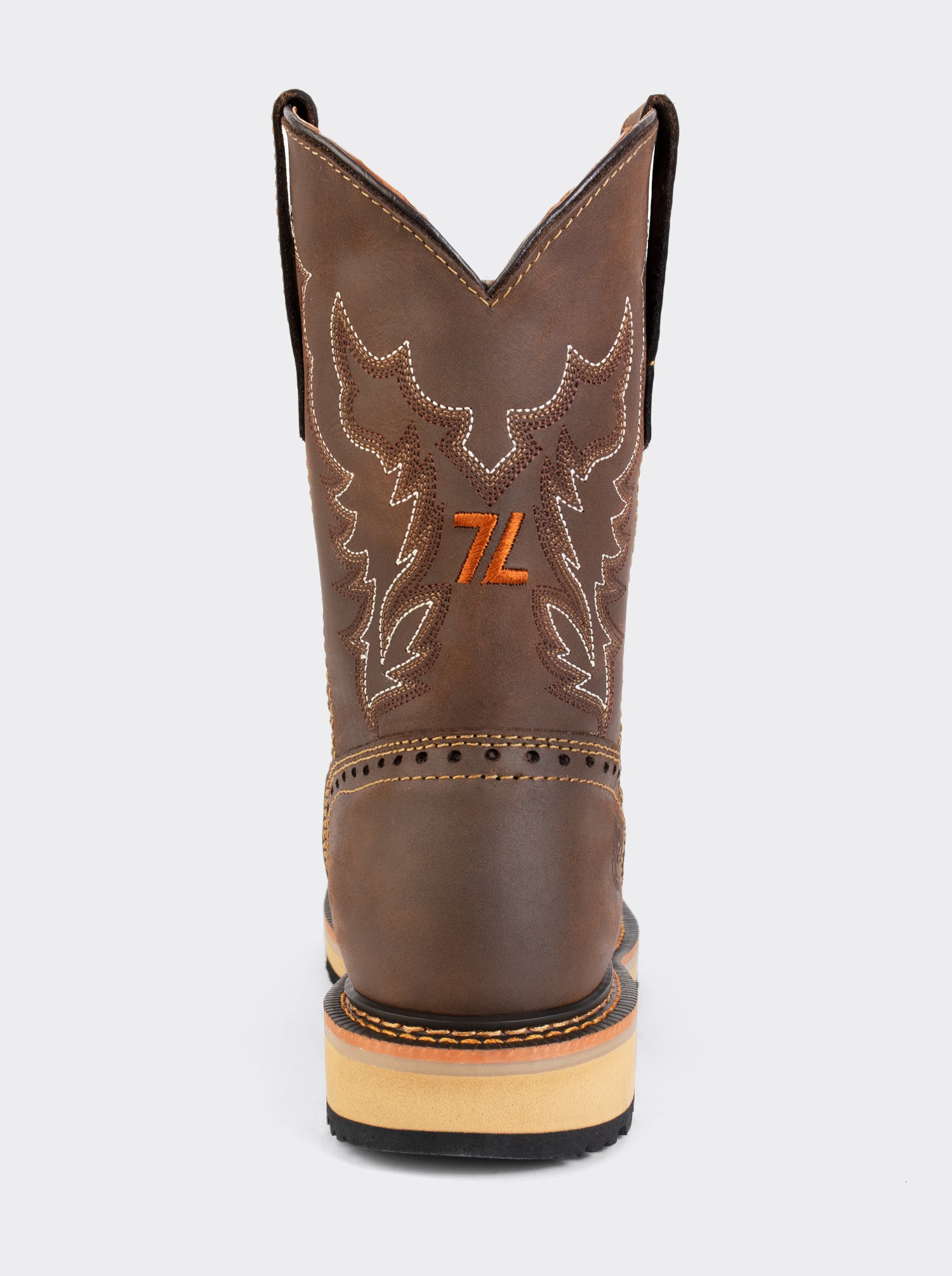 Men's Leather Rodeo Lightweight Work Boot Brown Crazy Color Style 1555