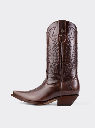 Olmeca Cuban Heel Cowboy Boot Brown Style 1041