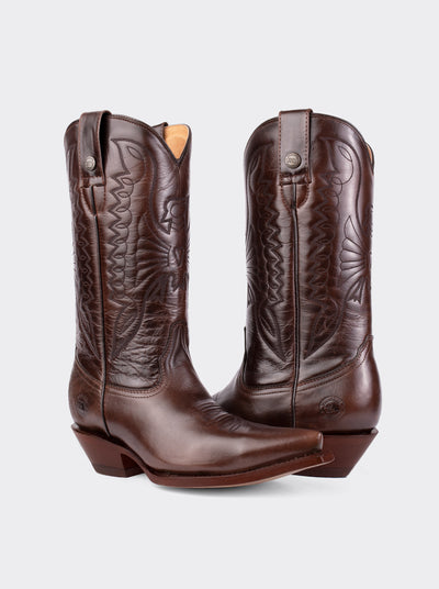 Olmeca Cuban Heel Cowboy Boot Brown Style 1041