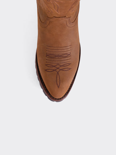 Bota Vaquera de Trabajo con Suela Track Crazy Papaya Estilo 1345