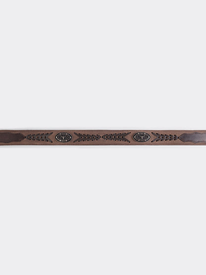 Cinturon Vaquero Piel Crazy Café estilo 15