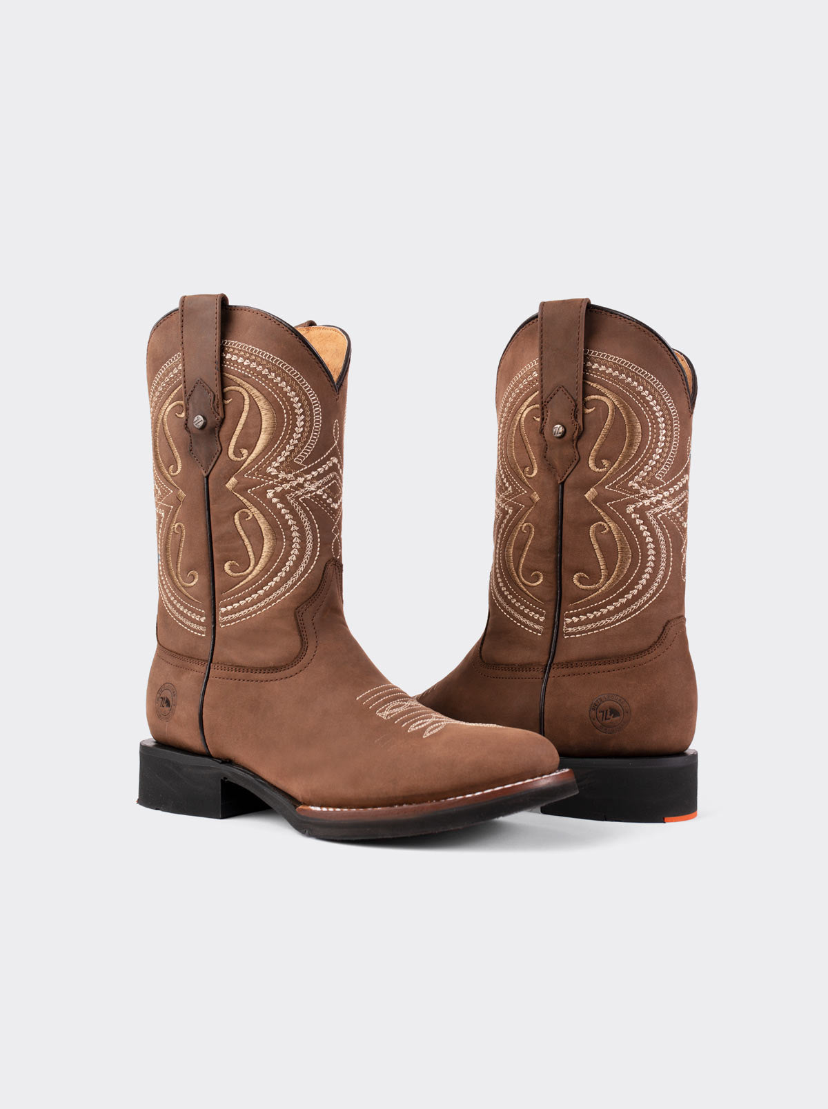 Rodeo Oval Boot with Lightweight Sole for Work Crazy Brown 1546