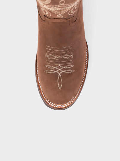 Rodeo Oval Boot with Lightweight Sole for Work Crazy Brown 1546