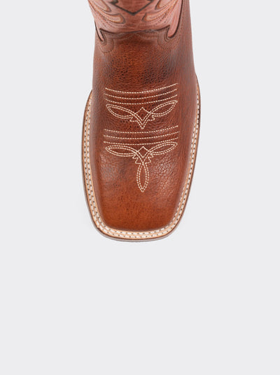 Men's American Bison Rodeo Boot with Hybrid Sole Whiskey Color Style 1553