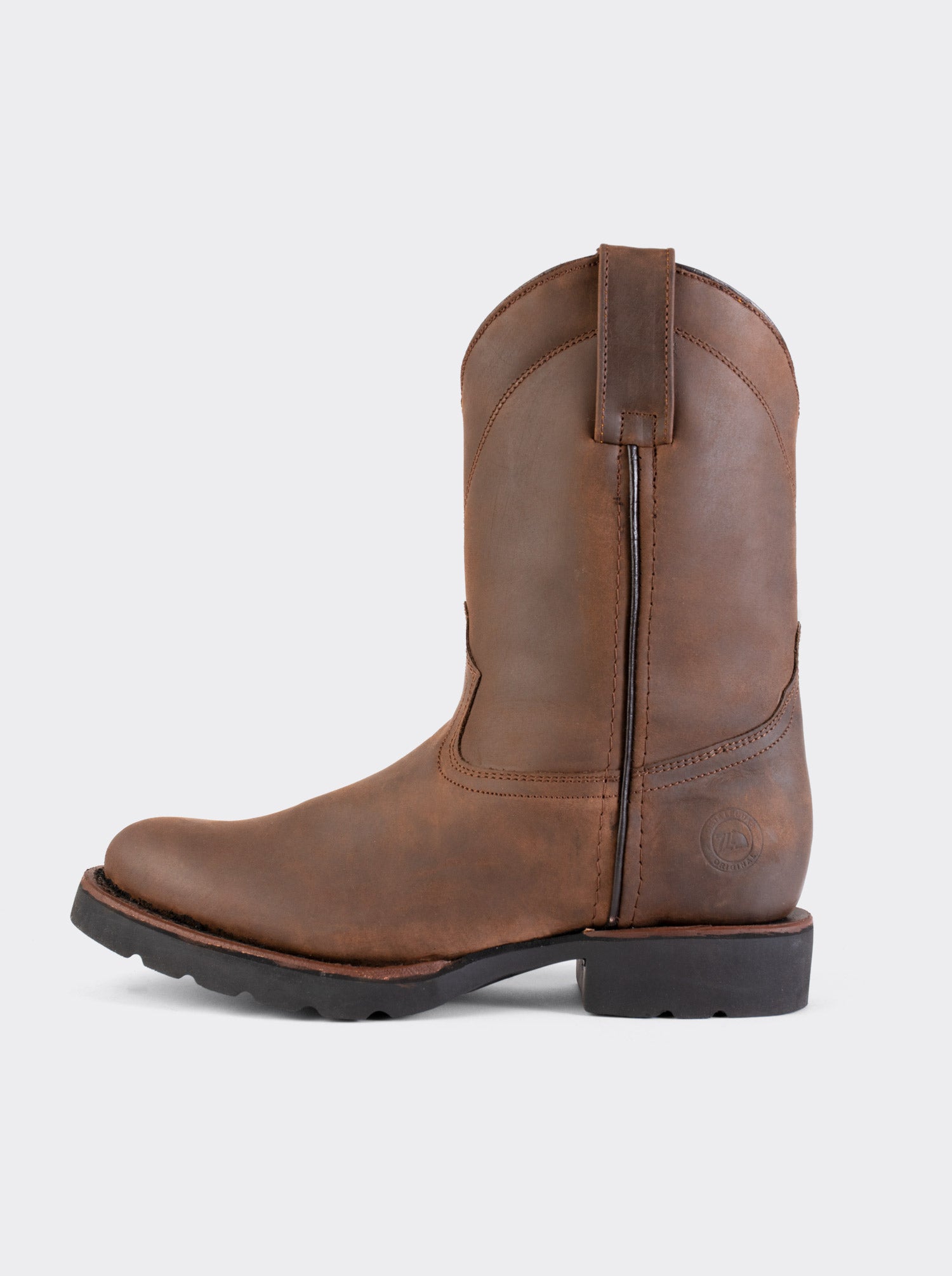 Bota Roper con Cierre y Suela de Trabajo Crazy Café Estilo 1677