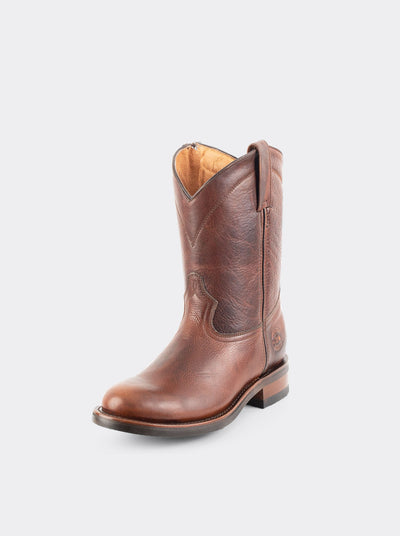 Men´s Leather Zip Roper Oil Resistant Vibram Boot Whiskey Paddock Style 1677