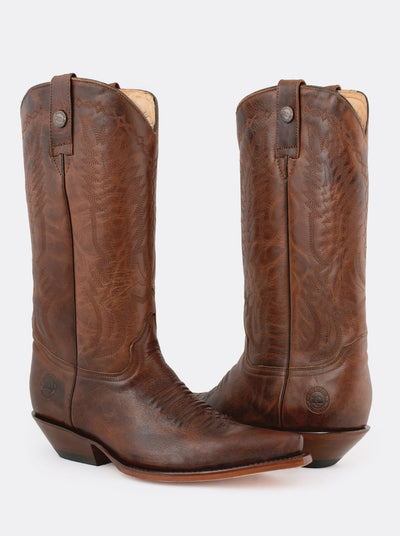 Men's Leather cuban Heel Cowboy Boot Whiskey Paddock Style 1748