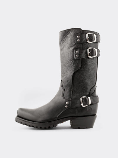 Biker Boot Track Sole Montana Black Style 1805