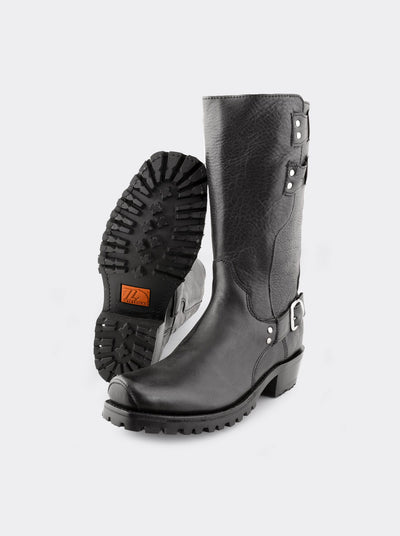 Biker Boot Track Sole Montana Black Style 1805
