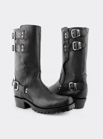 Biker Boot Track Sole Montana Black Style 1805