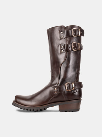 Biker Boot Track Sole Olmeca Brown Style 1805